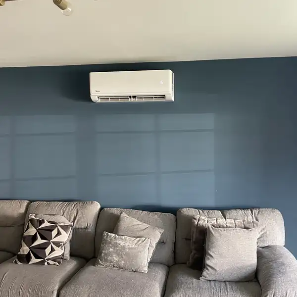Floor-standing air conditioning in a modern living room in Bristol